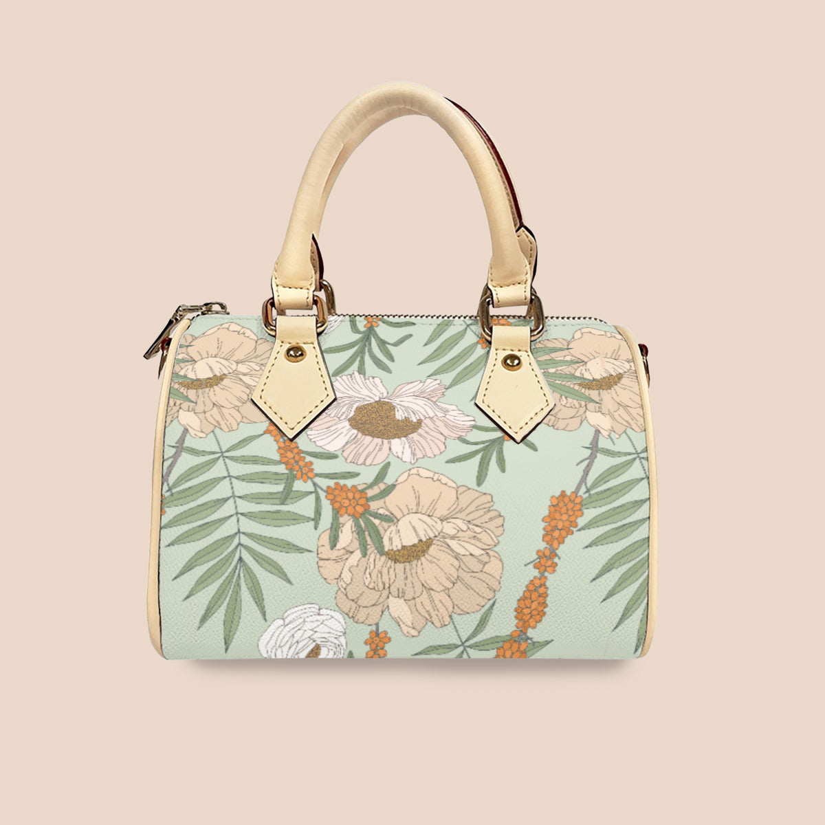 Leather Barrel Handbag