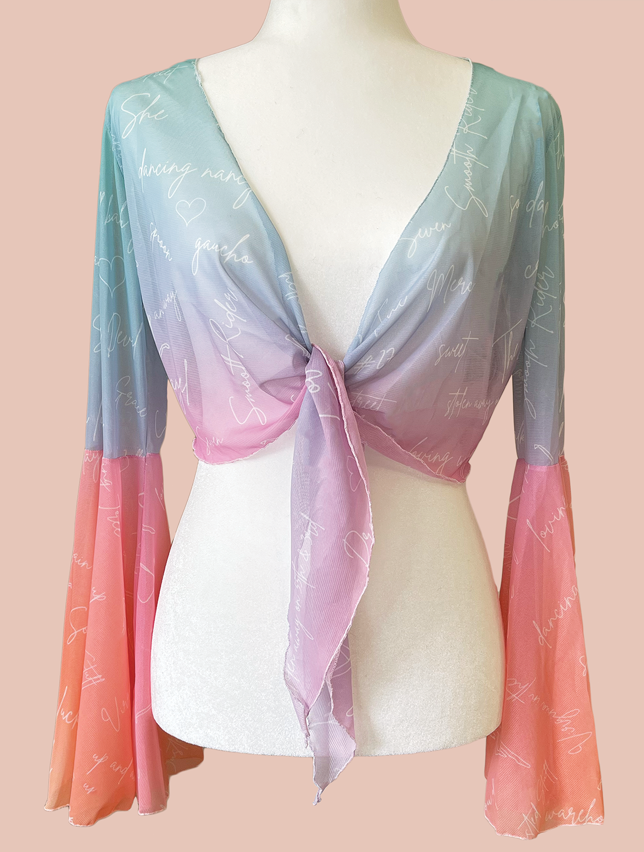 Cropped Mesh Cardigan