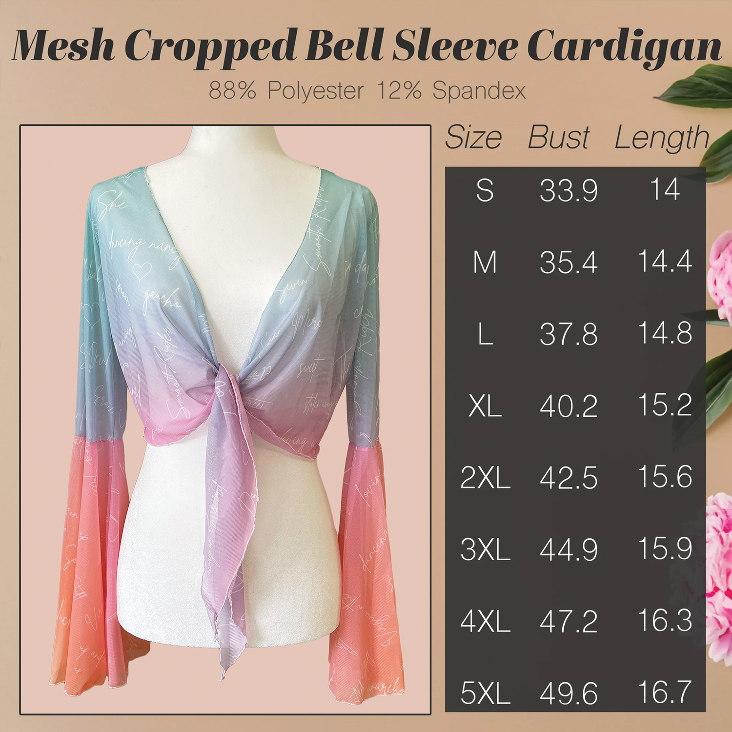 Cropped Mesh Cardigan