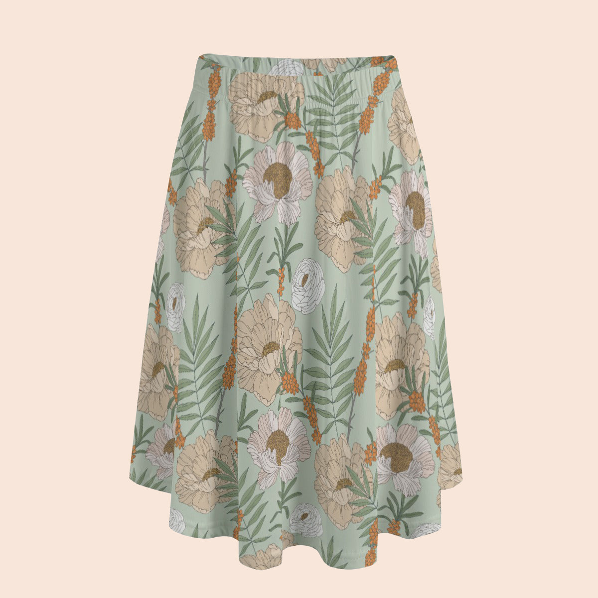 Mid-Length Skirt with Pockets