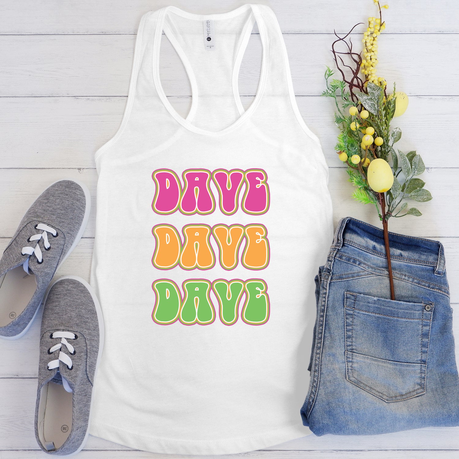 Groovy Dave Fitted Racerback