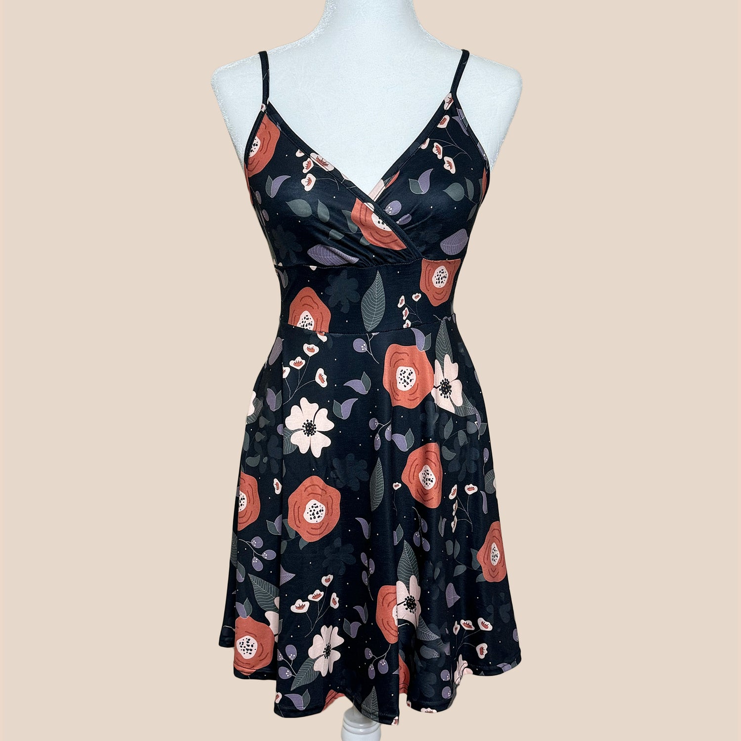 Fit and Flare Wrap Bodice Dress