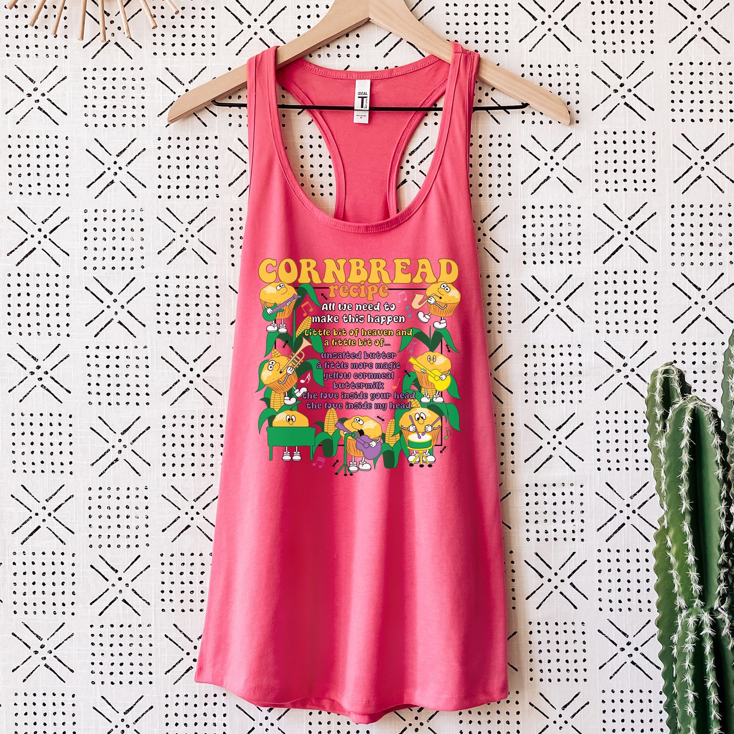 Cornbread Recipe Fitted Racerback