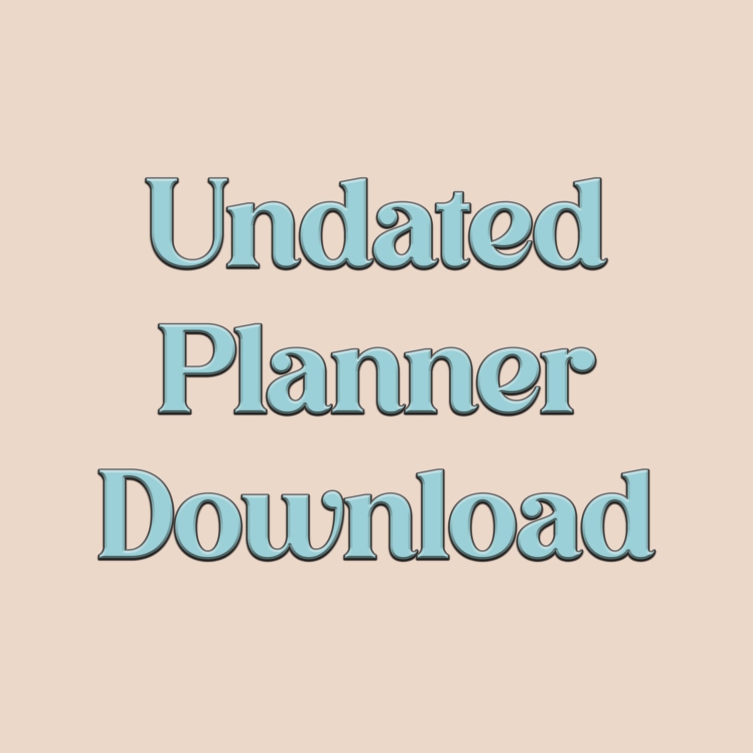 Undated Planner Download