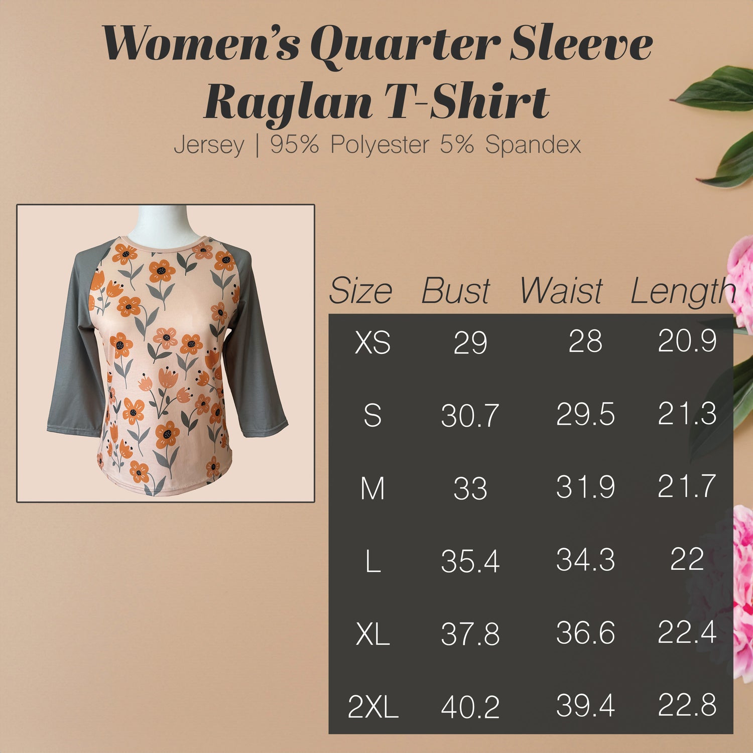 Quarter Sleeve Raglan T-Shirt