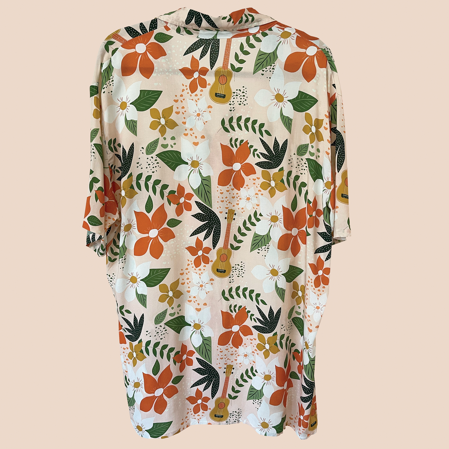 Mens Linen Hawaiian Shirt with Pocket