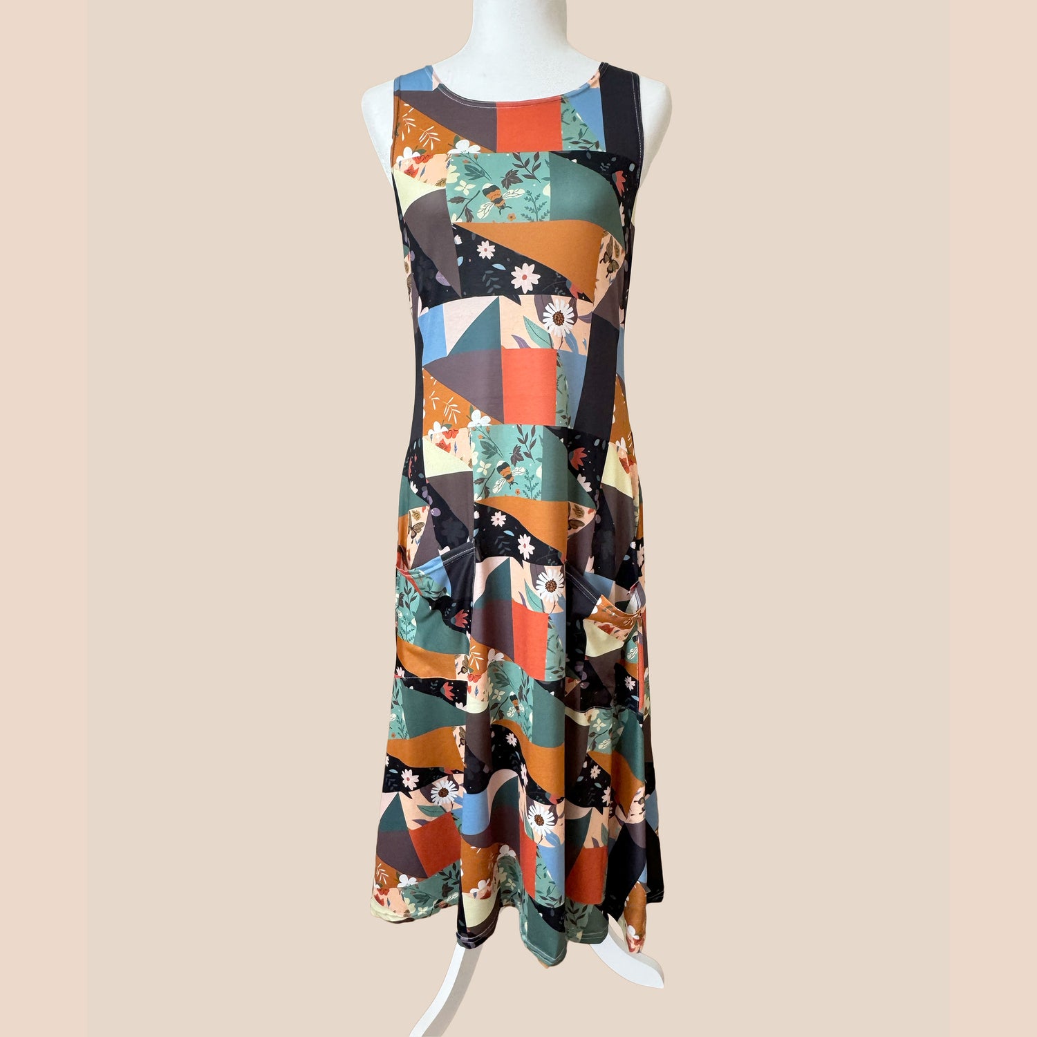 Mid-Length Relaxed Dress with Pockets