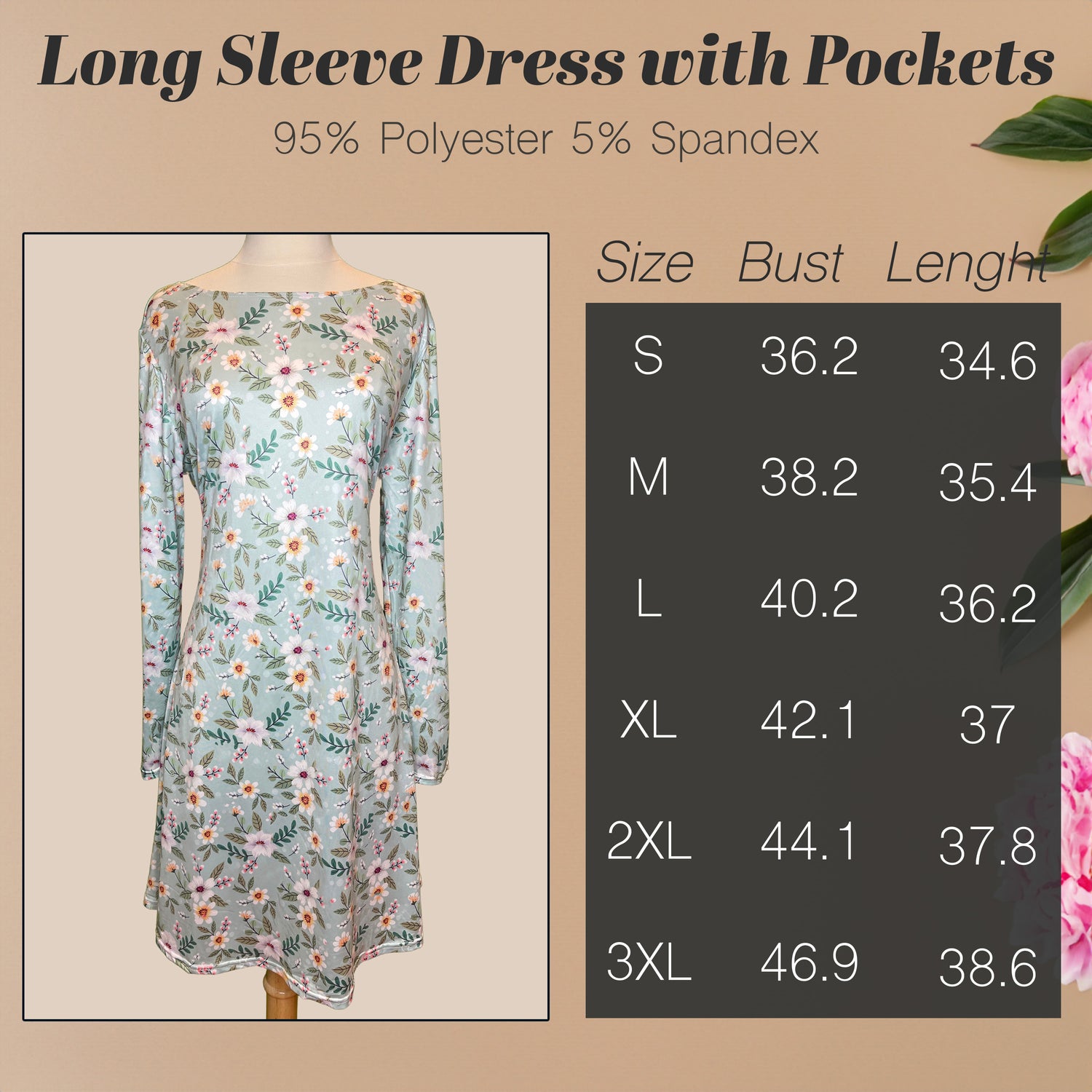 Long Sleeve Dress with Pockets