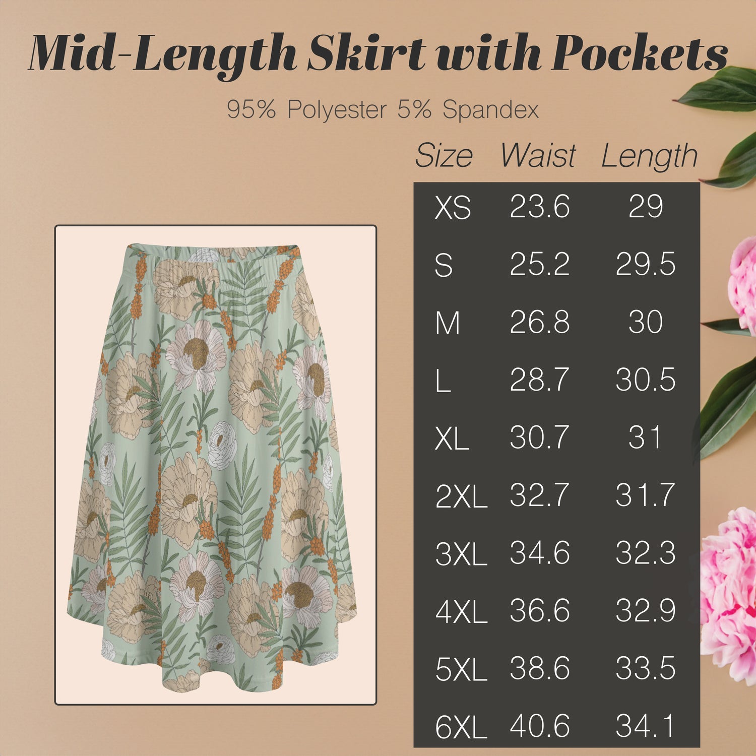 Mid-Length Skirt with Pockets