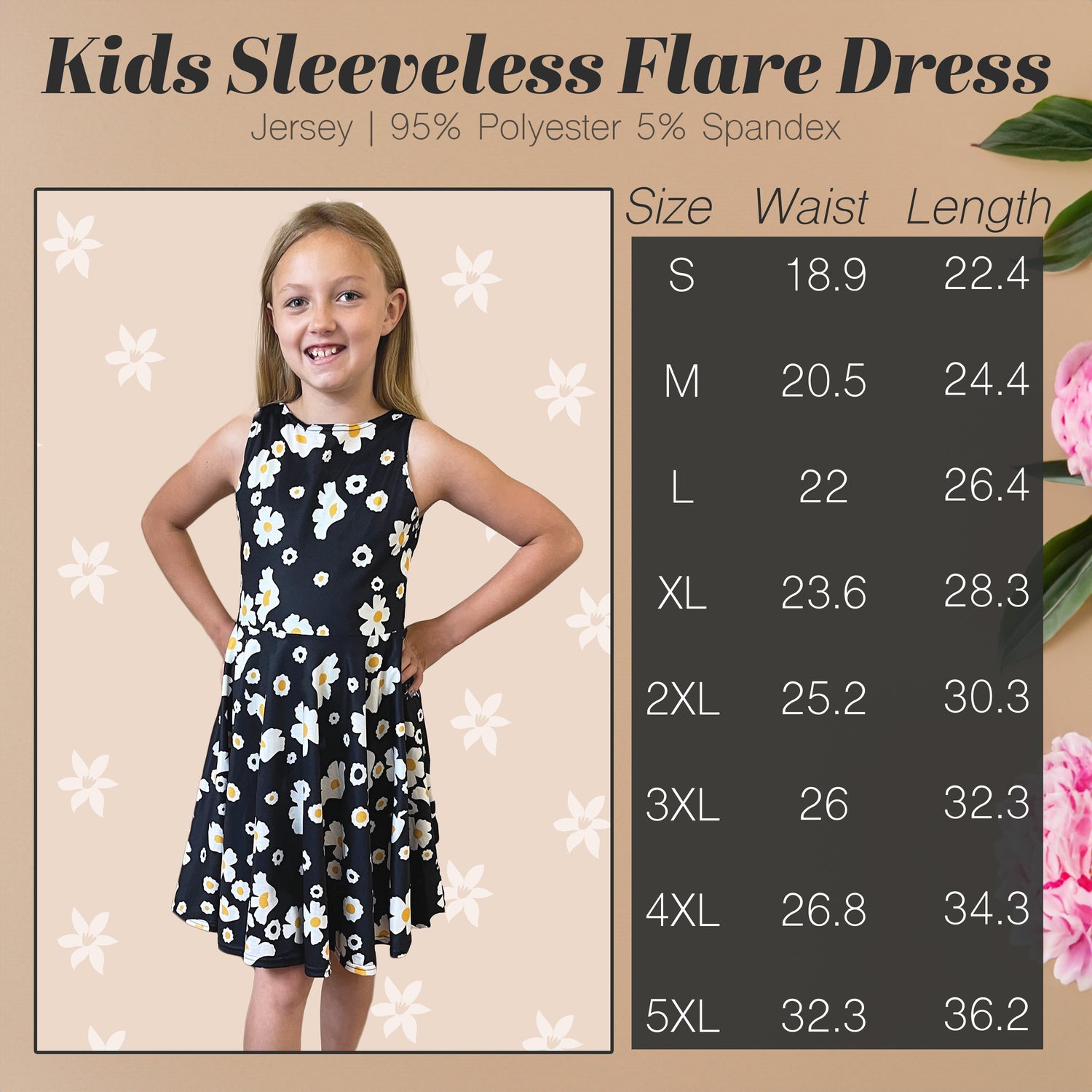 Kids Sleeveless Flare Dress