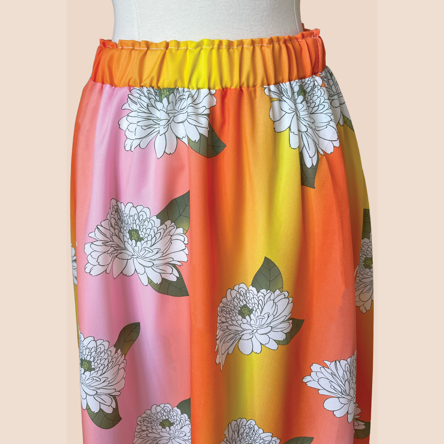 Mid-Length Chiffon Skirt