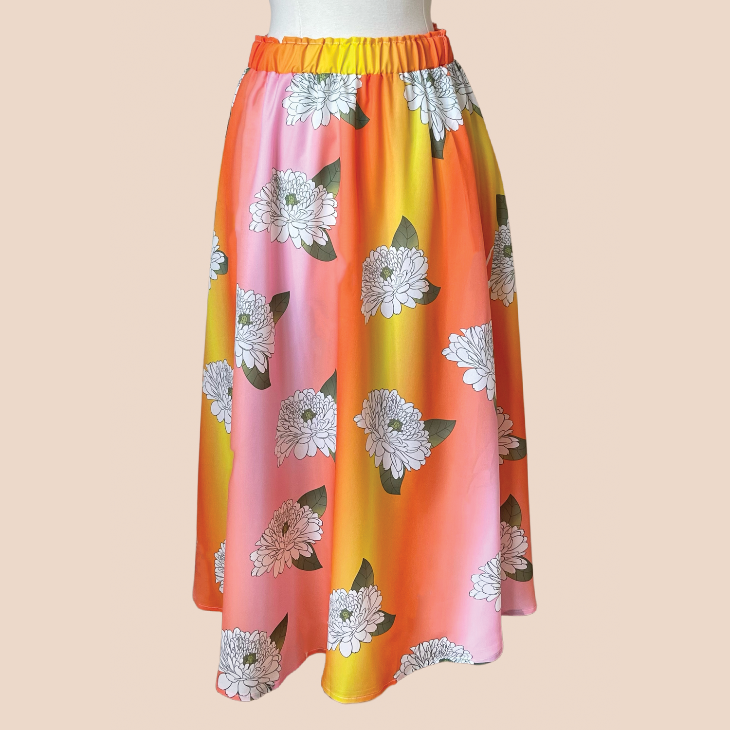 Mid-Length Chiffon Skirt