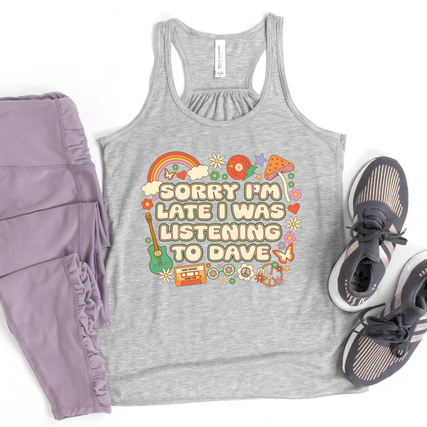 Sorry I'm Late Flowy Racerback