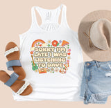 Sorry I'm Late Flowy Racerback