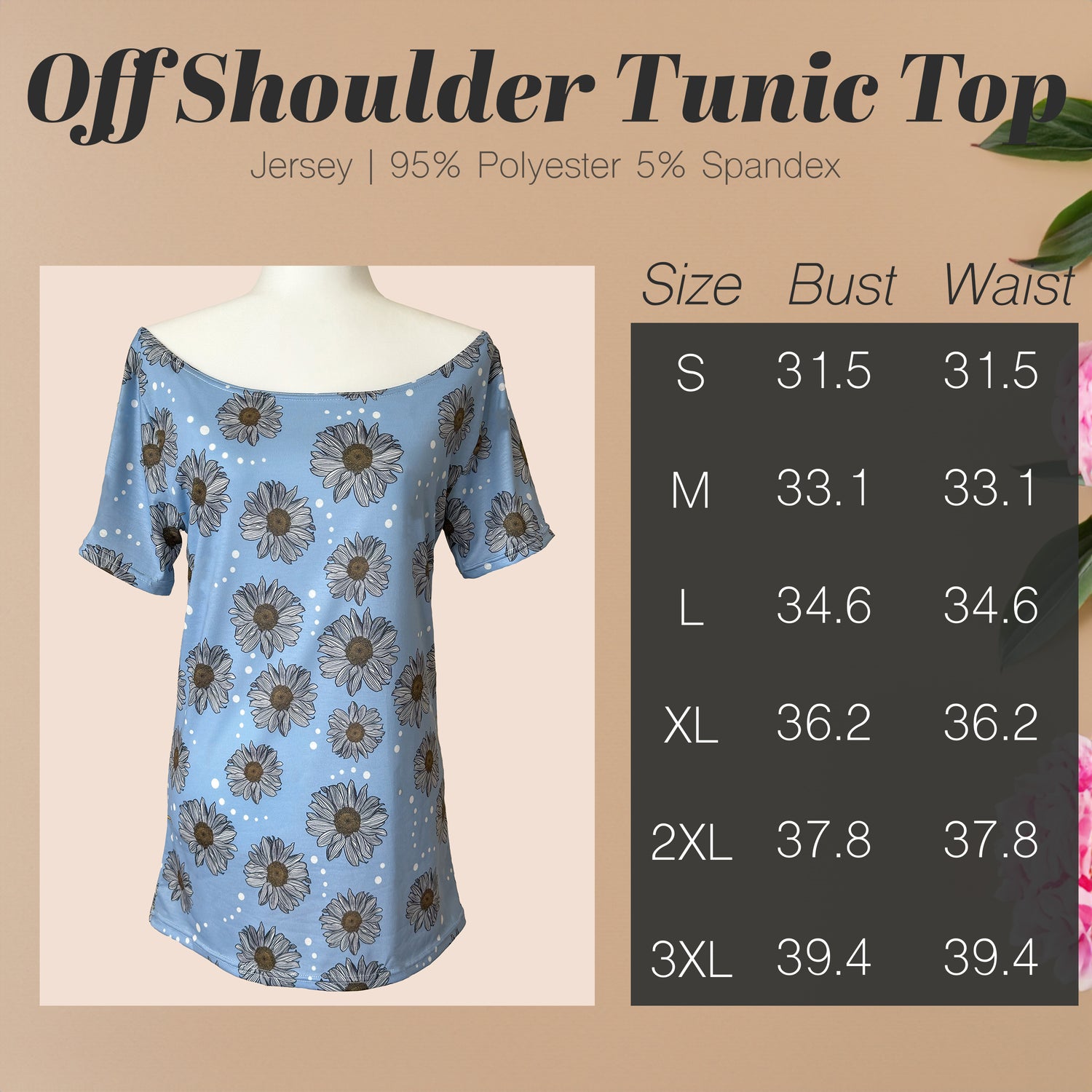 Off Shoulder Tunic Top