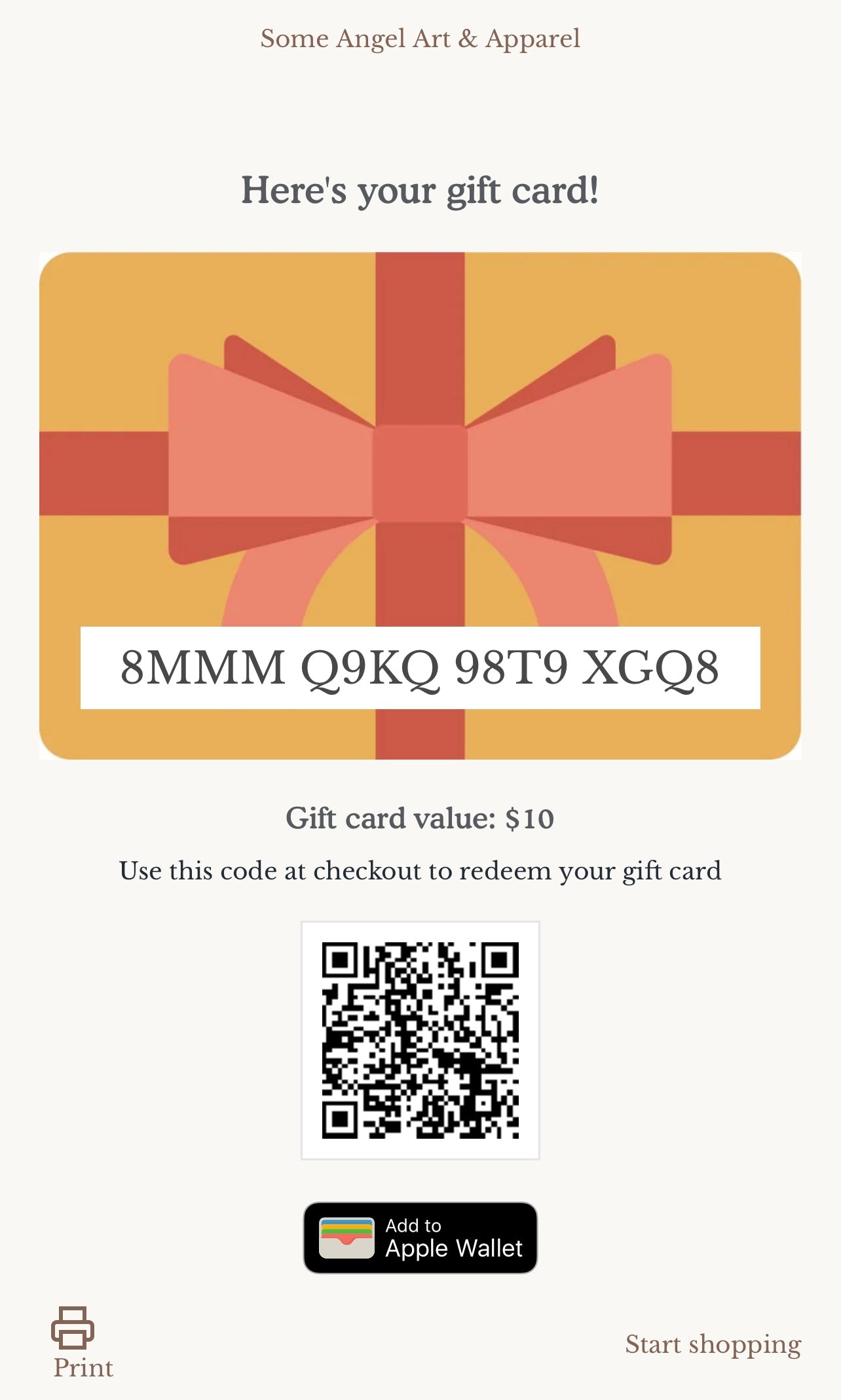 Some Angel Gift Card
